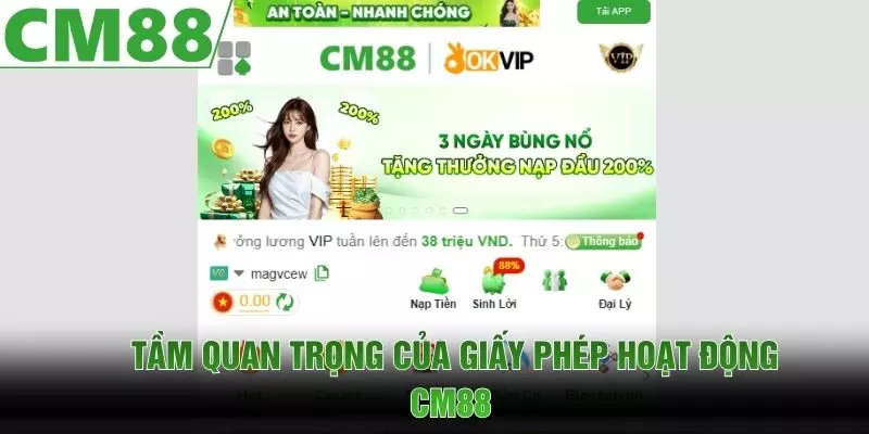 Tầm quan trọng của giấy phép hoạt động CM88 